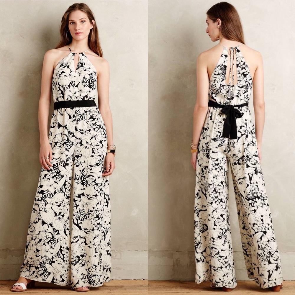 Sold | Anthropologie Lilium Silk Jumpsuit - Picture 1 of 5